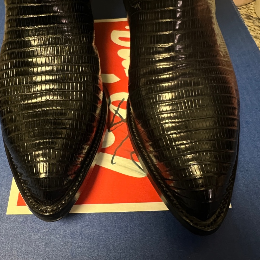 Tony Lama Black lizard 🦎 Boots